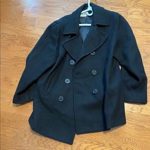 Women’s wool leather coat